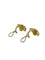 Ensemble boucles d'oreilles et pendentif-broche en or jaune, or blanc et diamants 58 Facettes PA1522