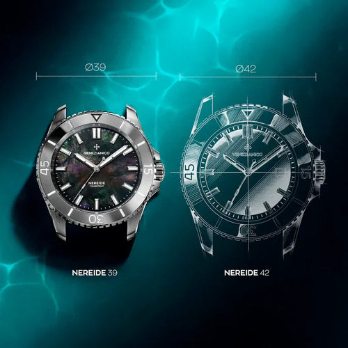 Montre Venezianico - Montre Nereide Tungsteno 39, référence 3121540C 58 Facettes 3121540C