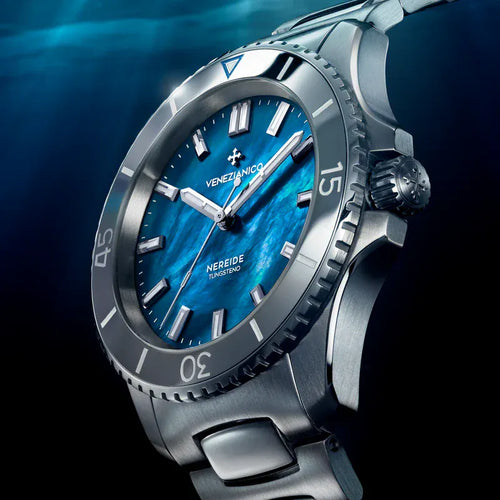 Montre Venezianico Nereide Tungsteno 39 - Montre de plongée 3121541C 58 Facettes 3121541C