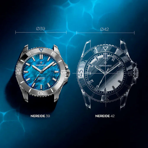 Montre Venezianico Nereide Tungsteno 39 - Montre de plongée 3121541C 58 Facettes 3121541C