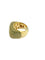 56 Bague cocktail IGI en or jaune 18 carats et saphirs verts 58 Facettes A2083