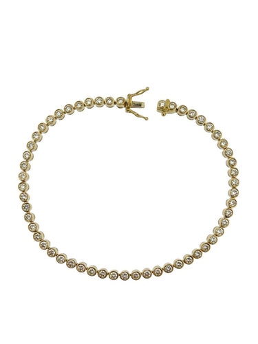 Bracelet tennis en or jaune 18 carats et diamants 58 Facettes BR1572