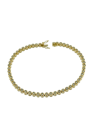 Bracelet tennis en or jaune 18 carats et diamants 58 Facettes BR1572