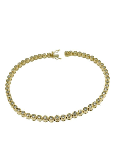 Bracelet tennis en or jaune 18 carats et diamants 58 Facettes BR1572