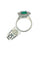 55 Bague Halo en or blanc avec émeraude et diamants 58 Facettes A2084