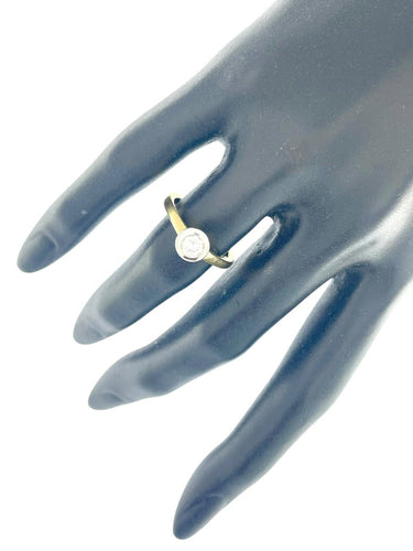 54 Bague solitaire HRD en or jaune et blanc avec diamant 58 Facettes A1909