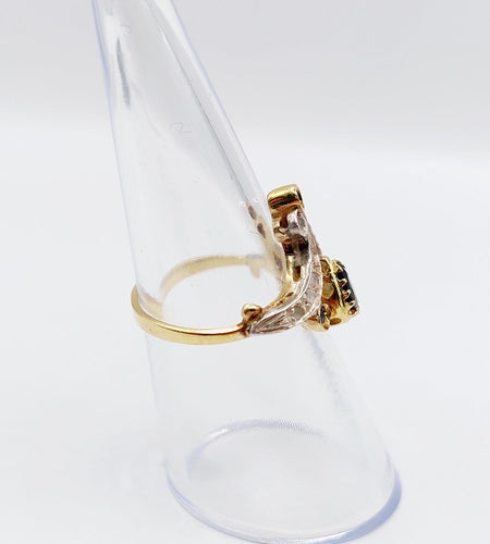 51 Bague duchesse en or 18k, argent, saphirs et diamants 58 Facettes A07447