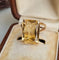 Bague 56.5 Bague cocktail vintage en or rose 18 carats et citrine 58 Facettes 681