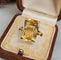 Bague 56.5 Bague cocktail vintage en or rose 18 carats et citrine 58 Facettes 681