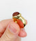 53 Bague cocktail vintage en or 18k et tourmaline cabochon 58 Facettes A07433