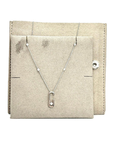Collier Messika Move Addiction - Collier en or blanc 18K et diamants 58 Facettes 2136
