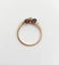 54.5 Bague antique en or rose 14K, diamant taille ancienne et saphirs 58 Facettes A07419
