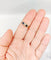 Bague 54.5 Bague antique en or rose 14K, diamant taille ancienne et saphirs 58 Facettes A07419