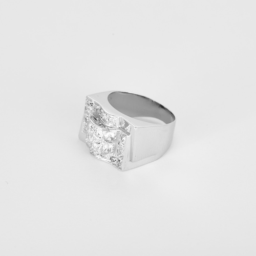 Bague 53 Tank - Bague ancienne en platine et diamants 58 Facettes BgTankptdts