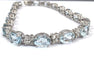 Bracelet tennis en or blanc 18 ct avec aigue-marine et diamants 58 Facettes 451/26 D