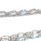 Bracelet tennis en or blanc 18 ct avec aigue-marine et diamants 58 Facettes 451/26 D