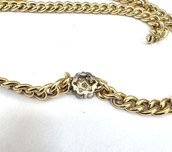 Collier en or jaune 18 ct avec diamants 58 Facettes 164/26 A