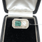 53 Bague en or jaune 18 kt avec diamants et émeraude 58 Facettes 418/26 A