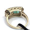 53 Bague en or jaune 18 kt avec diamants et émeraude 58 Facettes 418/26 A
