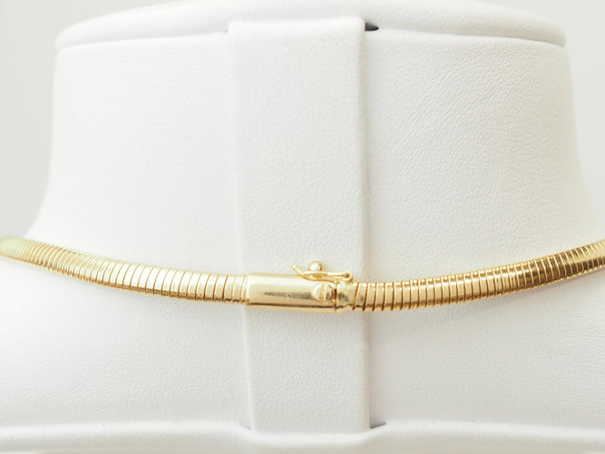Collier Tubogas - Collier ras-de-cou en or jaune et diamants 58 Facettes 33814