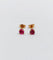 Puces d'oreilles vintage en or rose 18k et spinelles roses 58 Facettes A07556