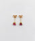 Puces d'oreilles vintage en or rose 18k et spinelles roses 58 Facettes A07556