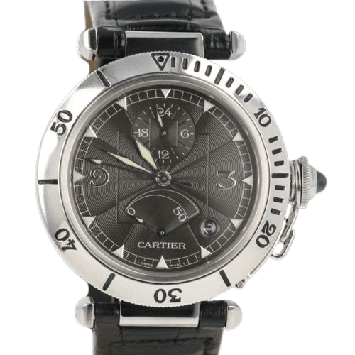 Cartier Pasha - Montre GMT réserve de marche en acier 58 Facettes MT47171