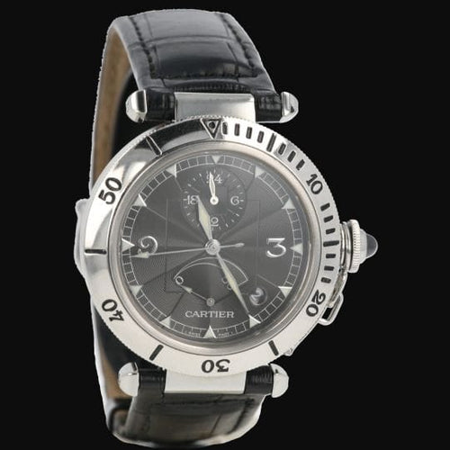 Cartier Pasha - Montre GMT réserve de marche en acier 58 Facettes MT47171