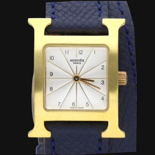 Hermès Heure H - Montre en plaqué or 58 Facettes MT47110