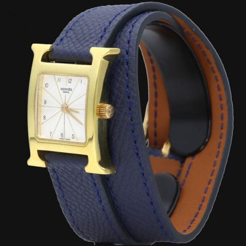 Hermès Heure H - Montre en plaqué or 58 Facettes MT47110