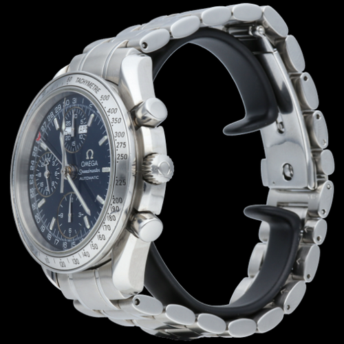 Omega Speedmaster Day-Date - Montre chronographe en acier 58 Facettes MT47409
