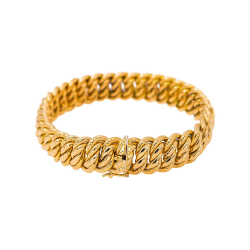 Bracelet maille américaine en or jaune 58 Facettes 5713078CN