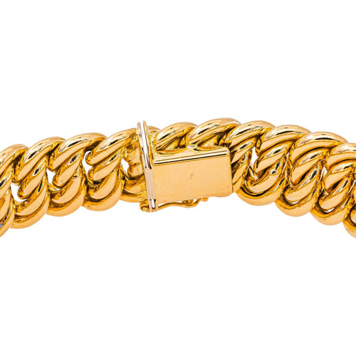 Bracelet maille américaine en or jaune 58 Facettes 5713078CN