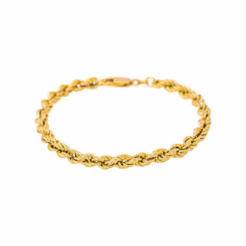 Bracelet maille corde en or jaune 58 Facettes 5713864CN