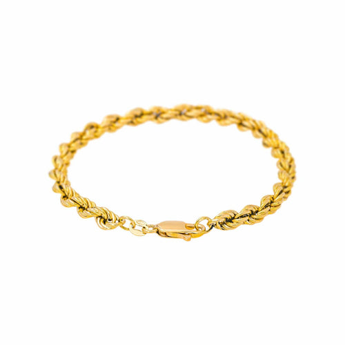 Bracelet maille corde en or jaune 58 Facettes 5713864CN