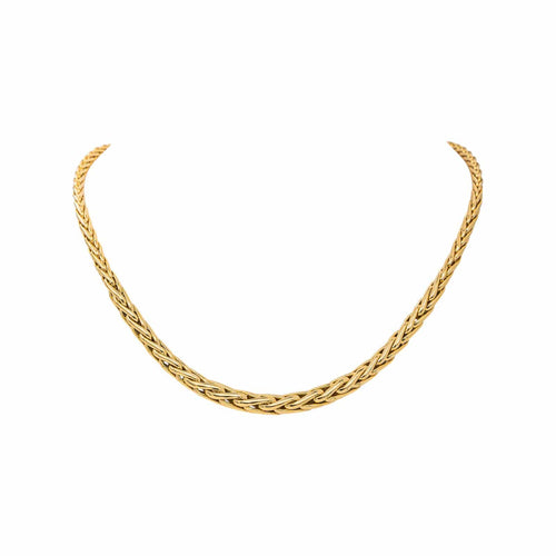 Collier maille palmier en or jaune 58 Facettes 5718544CN