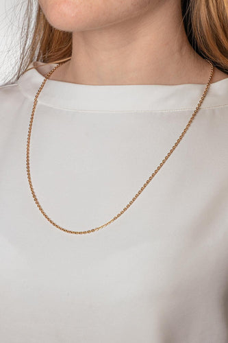 Collier maille jaseron en or rose 58 Facettes 5741974CN