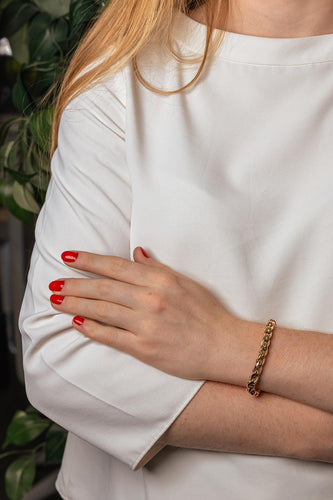 Bracelet maille tressée en or jaune 58 Facettes 5759286CN