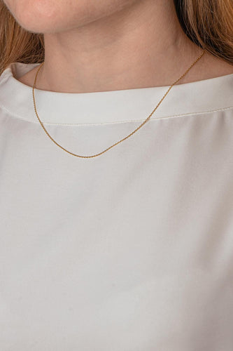 Collier maille forçat en or jaune 58 Facettes 5777763CN