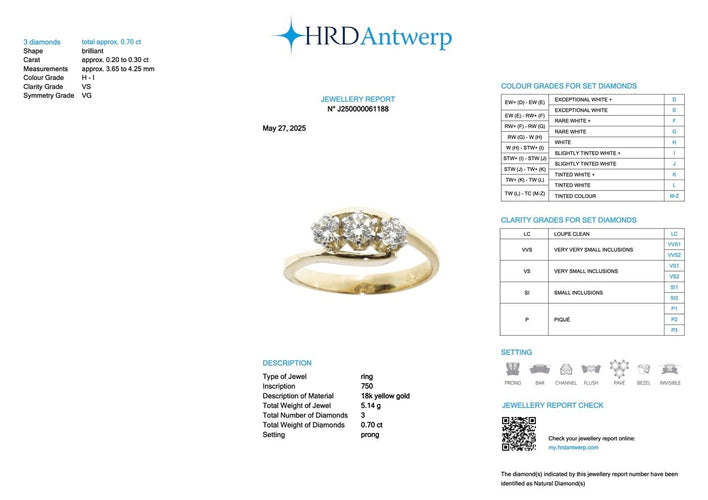 60 Trilogy - Bague en or blanc et diamants 58 Facettes A2087