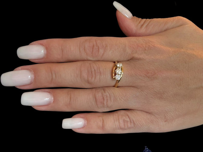 60 Trilogy - Bague en or blanc et diamants 58 Facettes A2087