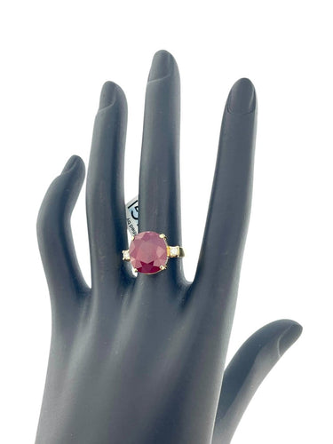 55 Bague cocktail IGI en or jaune, rubis et diamants 58 Facettes A2088