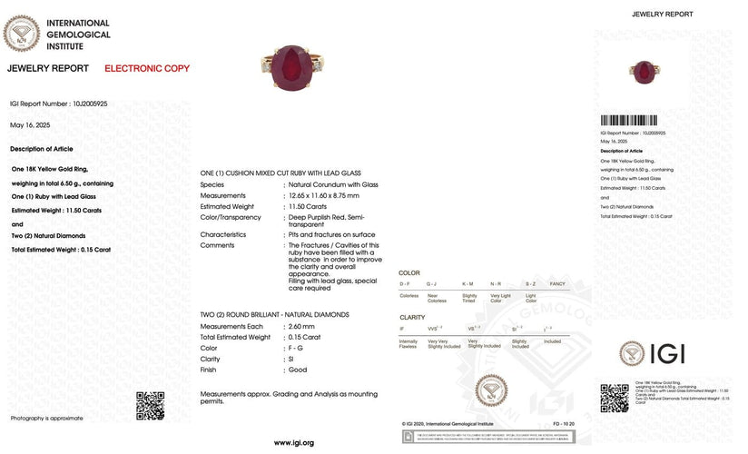 Bague 55 Bague cocktail en or jaune, rubis 11,50 ct et diamants 58 Facettes A2088