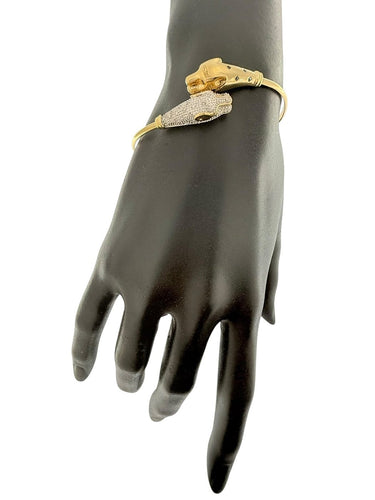 CEMPP - Bracelet Panthère en or 18 carats, diamants et saphirs 58 Facettes BR1573