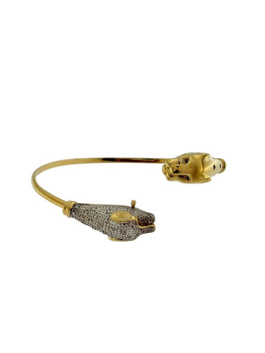 CEMPP - Bracelet Panthère en or 18 carats, diamants et saphirs 58 Facettes BR1573