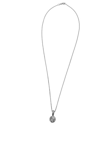 Binder - Collier solitaire en or blanc 14 carats et diamant 1,25 ct 58 Facettes C1594