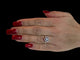 54 Bague cocktail IGI en or blanc avec saphir et diamants 58 Facettes A2092