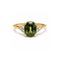 53 Bague saphir vert 2,58 carats et diamants en or rose 58 Facettes