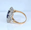 50 Bague marguerite en or 18 carats, saphir et diamants 58 Facettes AB735