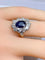 50 Bague marguerite en or 18 carats, saphir et diamants 58 Facettes AB735